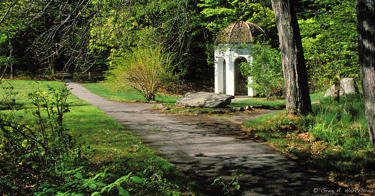 Peaceful Sieur de Monts Springs area in Acadia National Park, premier location for birdwatching with diverse forest habitats
