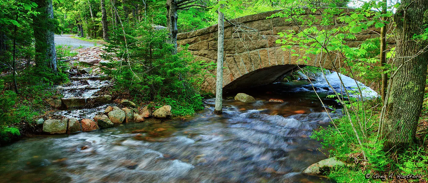 Carriage Road Bridge at Jordan Pond in Acadia